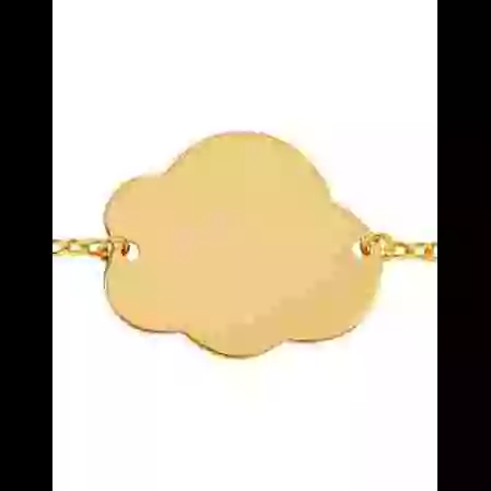Bracelet Enfant Nuage en Or Personnalisable sur Cha&icirc;ne image cachée