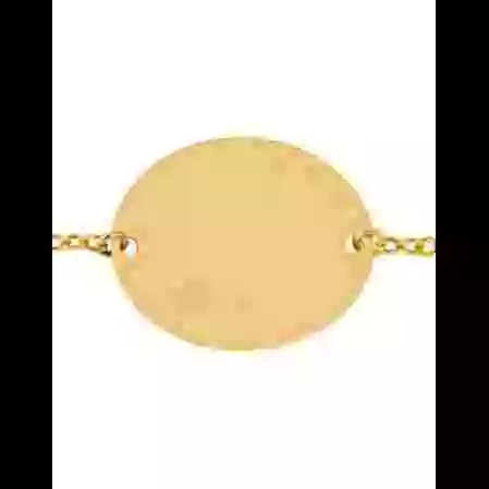Bracelet Femme Ovale en Or Personnalisable sur Cha&icirc;ne image cachée
