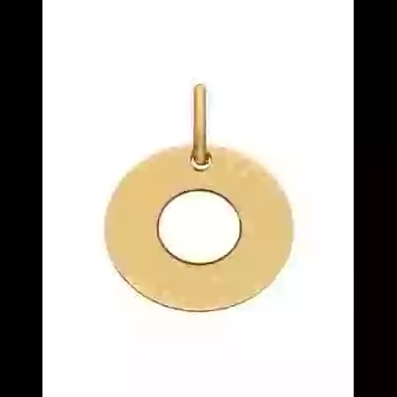 M&eacute;daille Ronde Ajour&eacute;e Rond en Or Personnalisable Taille S image cachée