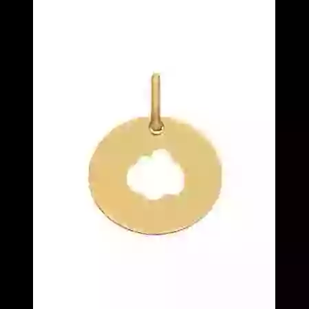 M&eacute;daille Ronde Ajour&eacute;e Nuage en Or Personnalisable Taille S image cachée