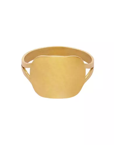 Bague Rectangle en Or à Personnaliser