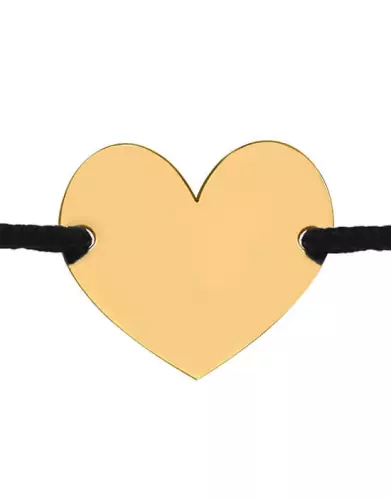 Bracelet Cœur en Or Personnalisable sur Cordon