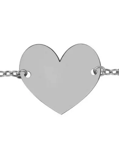 Bracelet Enfant Cœur en Or Personnalisable sur Chaîne