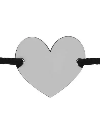 Bracelet Cœur en Or Personnalisable sur Cordon