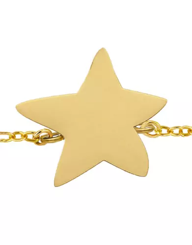 Bracelet Femme Étoile en Or Personnalisable sur Chaîne