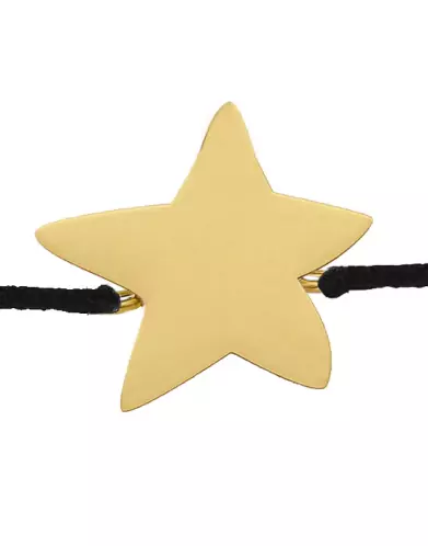 Bracelet Étoile en Or Personnalisable sur Cordon