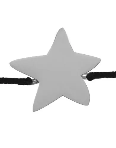 Bracelet Étoile en Or Personnalisable sur Cordon