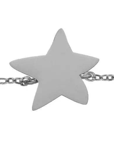Bracelet Femme Étoile en Or Personnalisable sur Chaîne