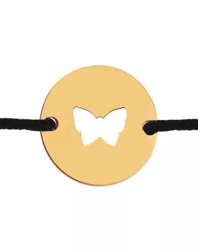 Bracelet Rond Ajouré Papillon Personnalisable sur Cordon