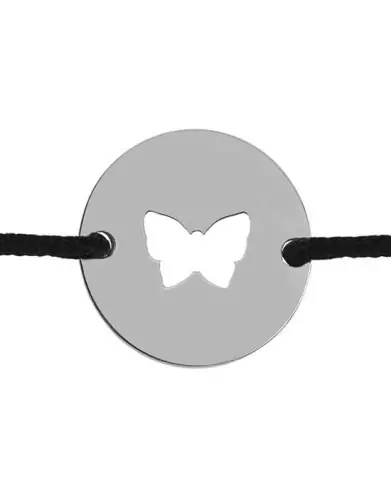 Bracelet Rond Ajouré Papillon Personnalisable sur Cordon