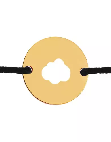 Bracelet Rond Ajouré Nuage Personnalisable sur Cordon