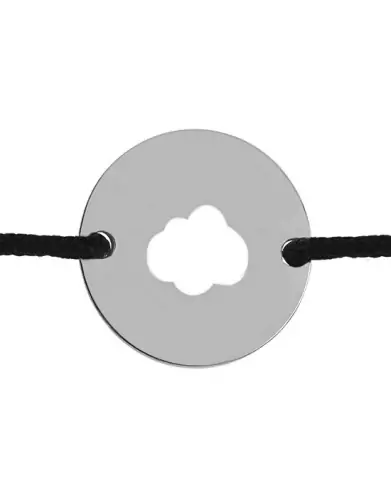 Bracelet Rond Ajouré Nuage Personnalisable sur Cordon