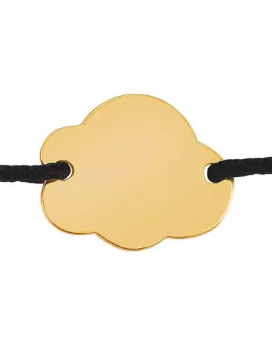 Bracelet Nuage en Or Personnalisable sur Cordon