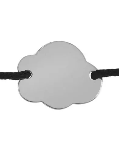 Bracelet Nuage en Or Personnalisable sur Cordon