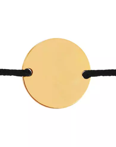 Bracelet Rond en Or Personnalisable sur Cordon