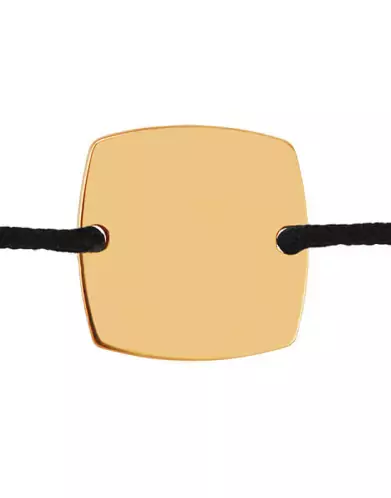 Bracelet Carré en Or Personnalisable sur Cordon
