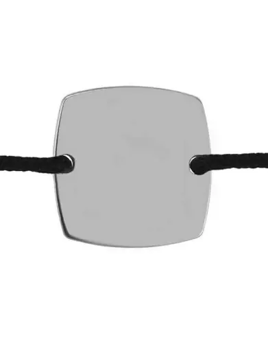Bracelet Carré en Or Personnalisable sur Cordon