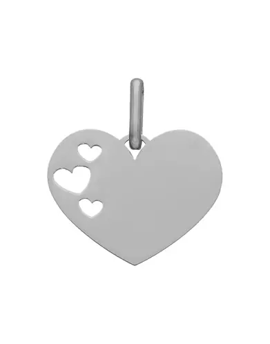 Médaille Cœur Ajourée Cœurs en Or Personnalisable Taille S