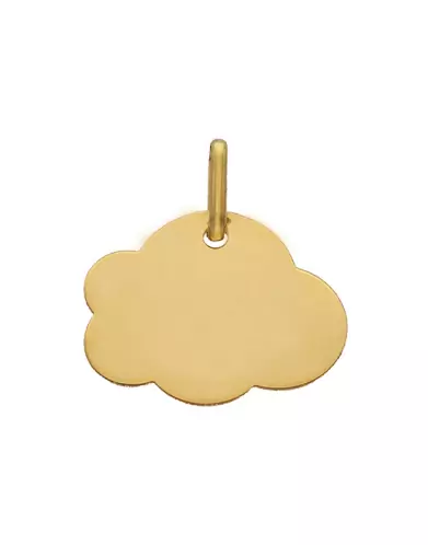 Médaille Nuage en Or à Personnaliser Taille S