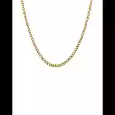 Chaîne Maille Gourmette en Or Jaune 18K 45 cm image cachée