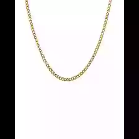 Cha&icirc;ne Maille Gourmette en Or Jaune 18K 65 cm image cachée