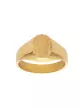 Chevalière Ovale Blason Femme en Or 18K Massif à Personnaliser