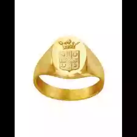Chevali&egrave;re Blason Or Couronne en or massif image cachée