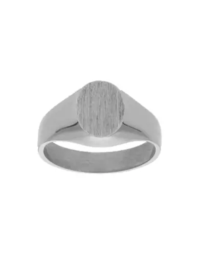 Chevalière Ovale Blason Femme en Or 18K Massif à Personnaliser