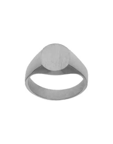 Chevalière Ovale Blason Femme en Or 18K à Personnaliser Base Large