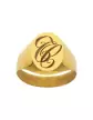 Chevalière Ovale Or Monogramme