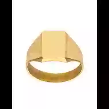Chevalière Homme Rectangle en Or à Graver image cachée