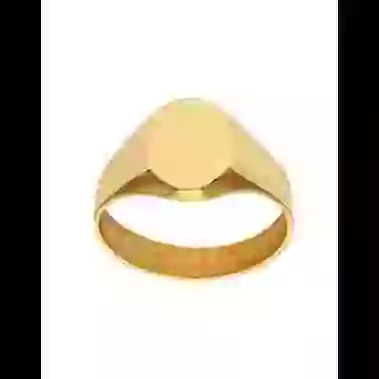 Chevalière Femme Ovale en Or à Graver image cachée