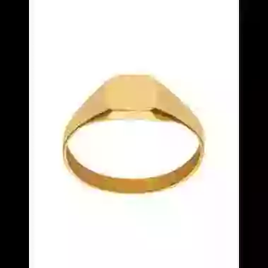 Chevalière Femme Tonneau en Or à Graver image cachée