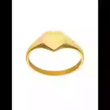 Chevalière Femme Cœur en Or à Graver image cachée