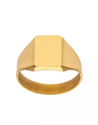 Chevalière Homme Rectangle en Or à Graver