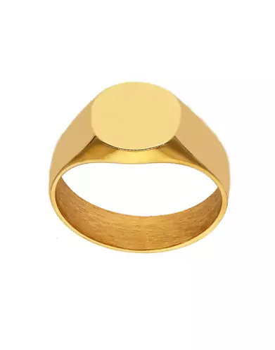 Chevalière Femme Ronde en Or à Graver