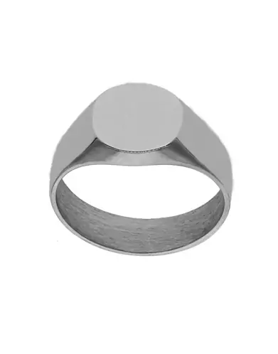 Chevalière Femme Ronde en Or à Graver