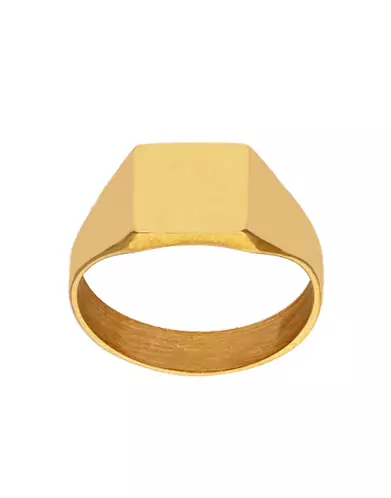 Chevalière Femme Carrée en Or à Graver
