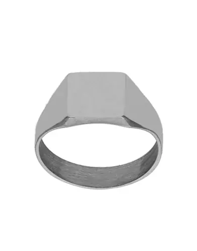 Chevalière Femme Carrée en Or à Graver