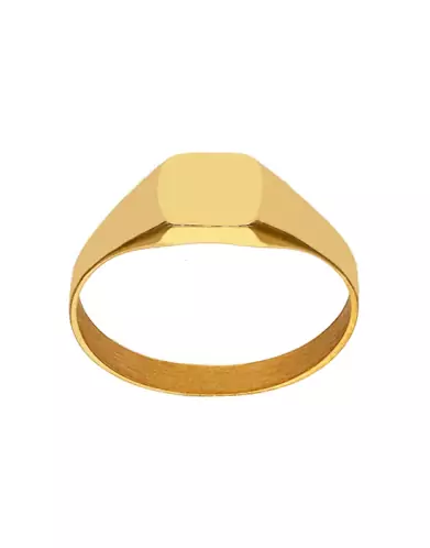 Chevalière Femme Tonneau en Or à Graver