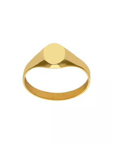Chevalière Enfant Rond à Graver en Or