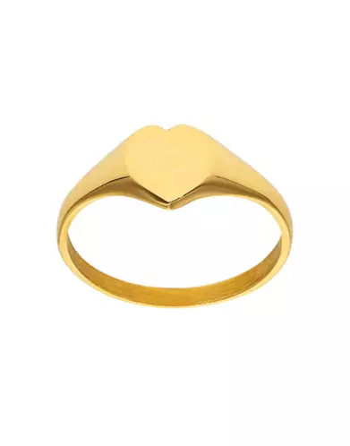 Chevalière Femme Cœur en Or à Graver