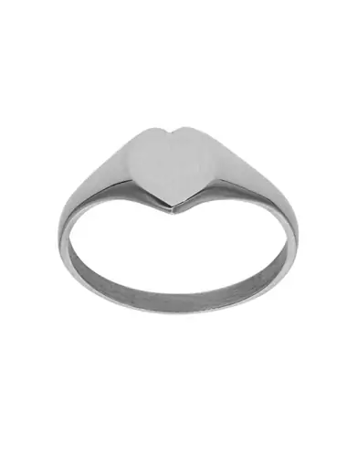 Chevalière Femme Cœur en Or à Graver