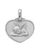 Médaille Cœur Ange qui Dort en Or Personnalisable