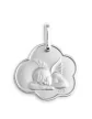 Médaille Nuage Ange qui Dort en Or Personnalisable