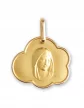 Médaille Nuage Vierge Marie en Or Personnalisable