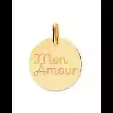 Médaille Amour en Or Personnalisable image cachée