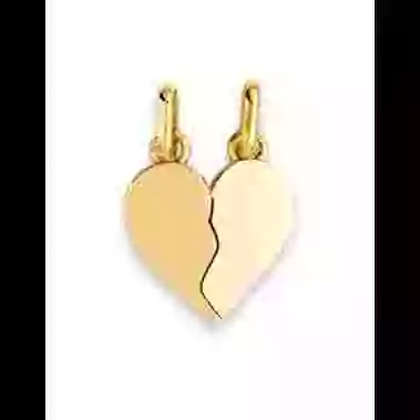Pendentif Cœur Sécable en Or Personnalisable – Petit Modèle image cachée