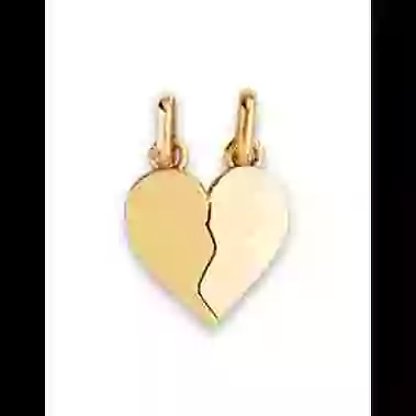 Pendentif Cœur Sécable en Or Personnalisable – Grand Modèle image cachée