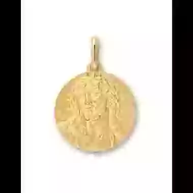 Médaille Christ en Or Jaune 18K Personnalisable image cachée